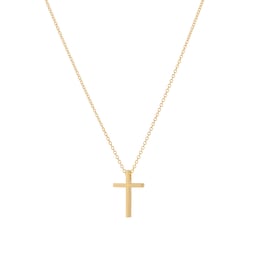14160012 - 18ct Yellow Gold Floating Cross Pendant