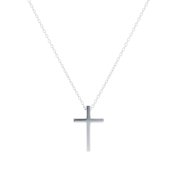 Goldsmiths 18ct White Gold Floating Cross Pendant