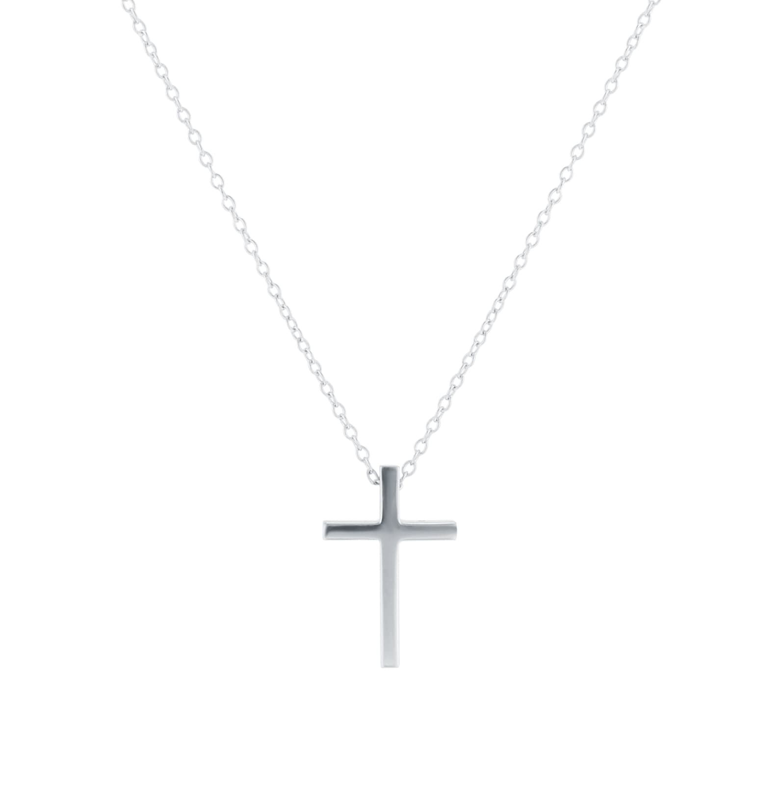 Goldsmiths 18ct White Gold Floating Cross Pendant