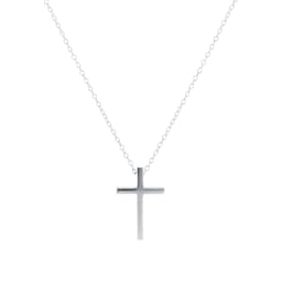 14160013 - 18ct White Gold Floating Cross Pendant