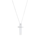 Goldsmiths 18ct White Gold Floating Cross Pendant