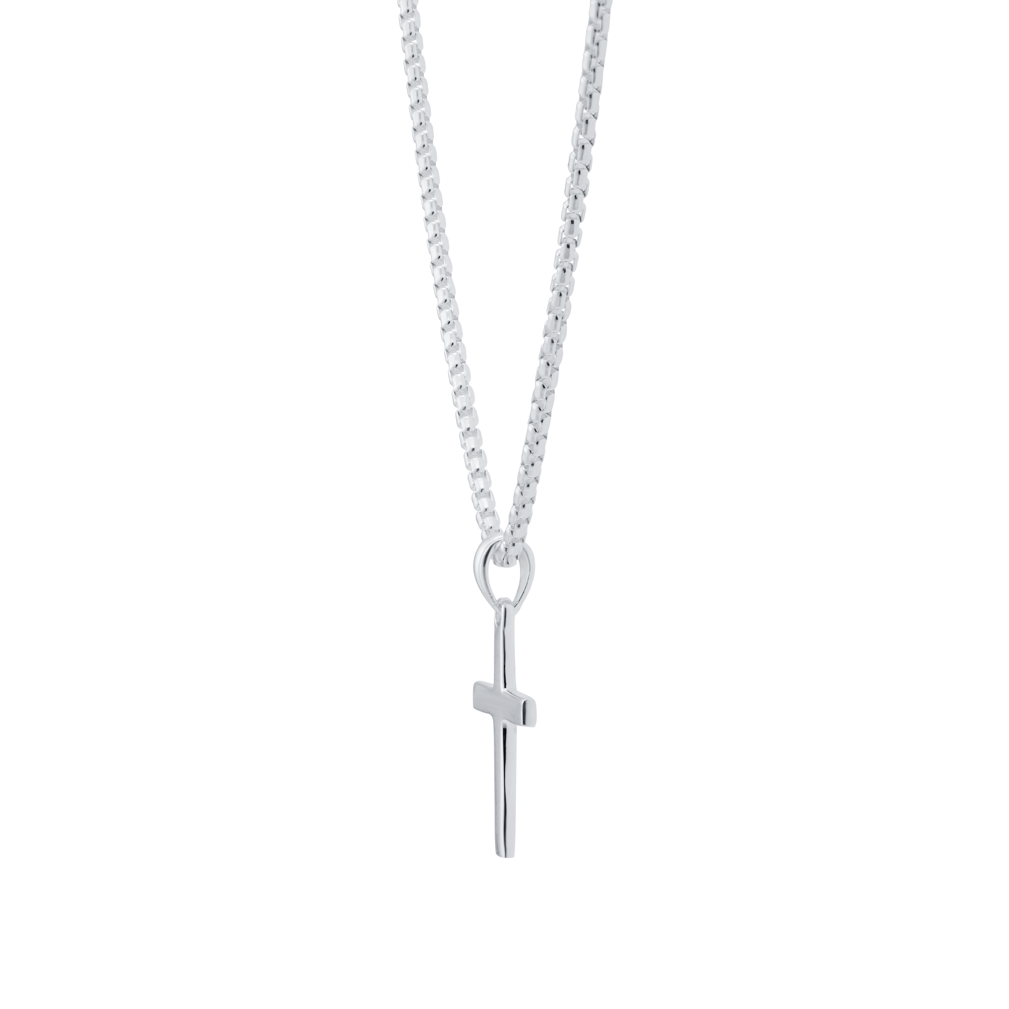 Goldsmiths Sterling Silver Mens Cross Pendant
