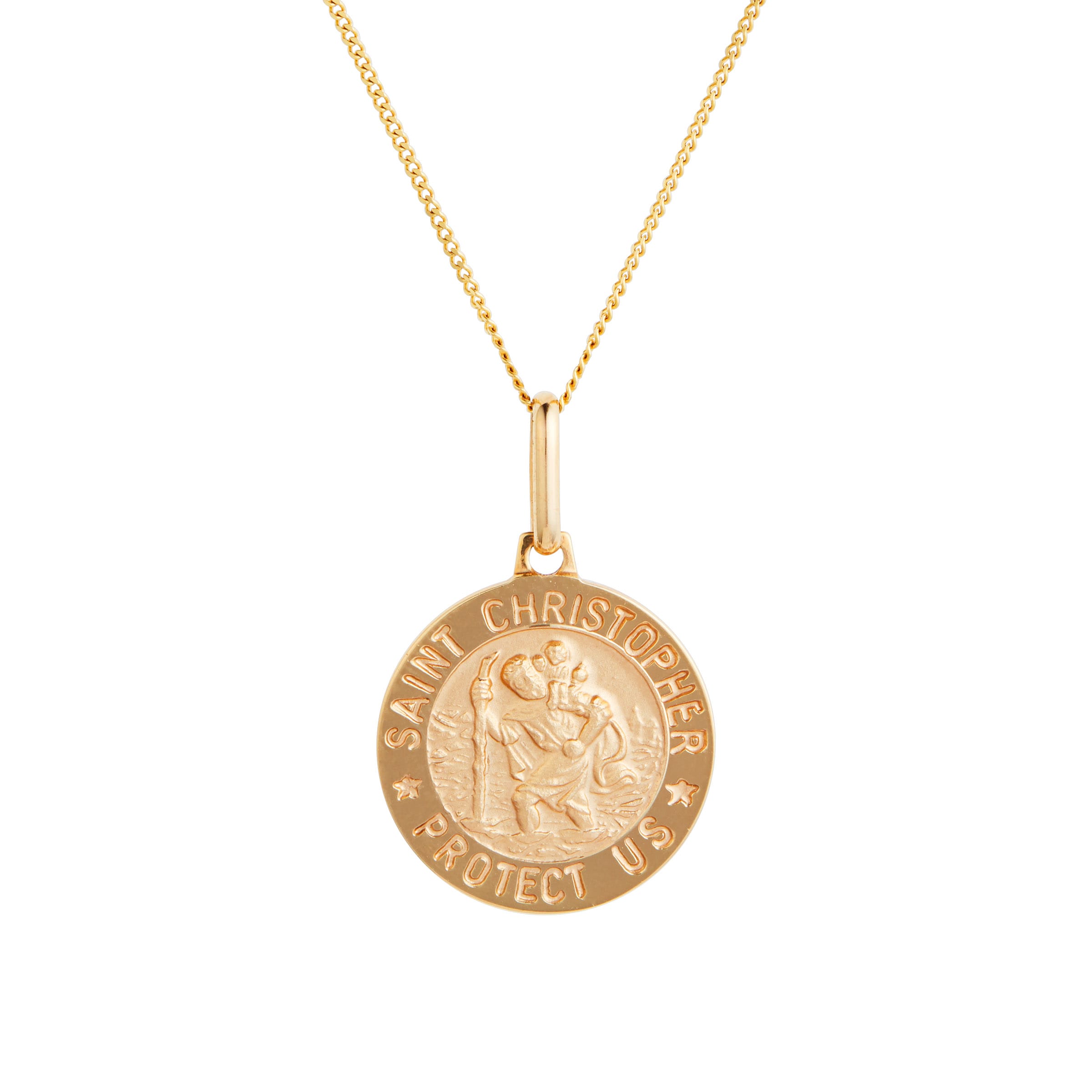 St. Christopher Necklace with Pink Border // Get Back Necklaces