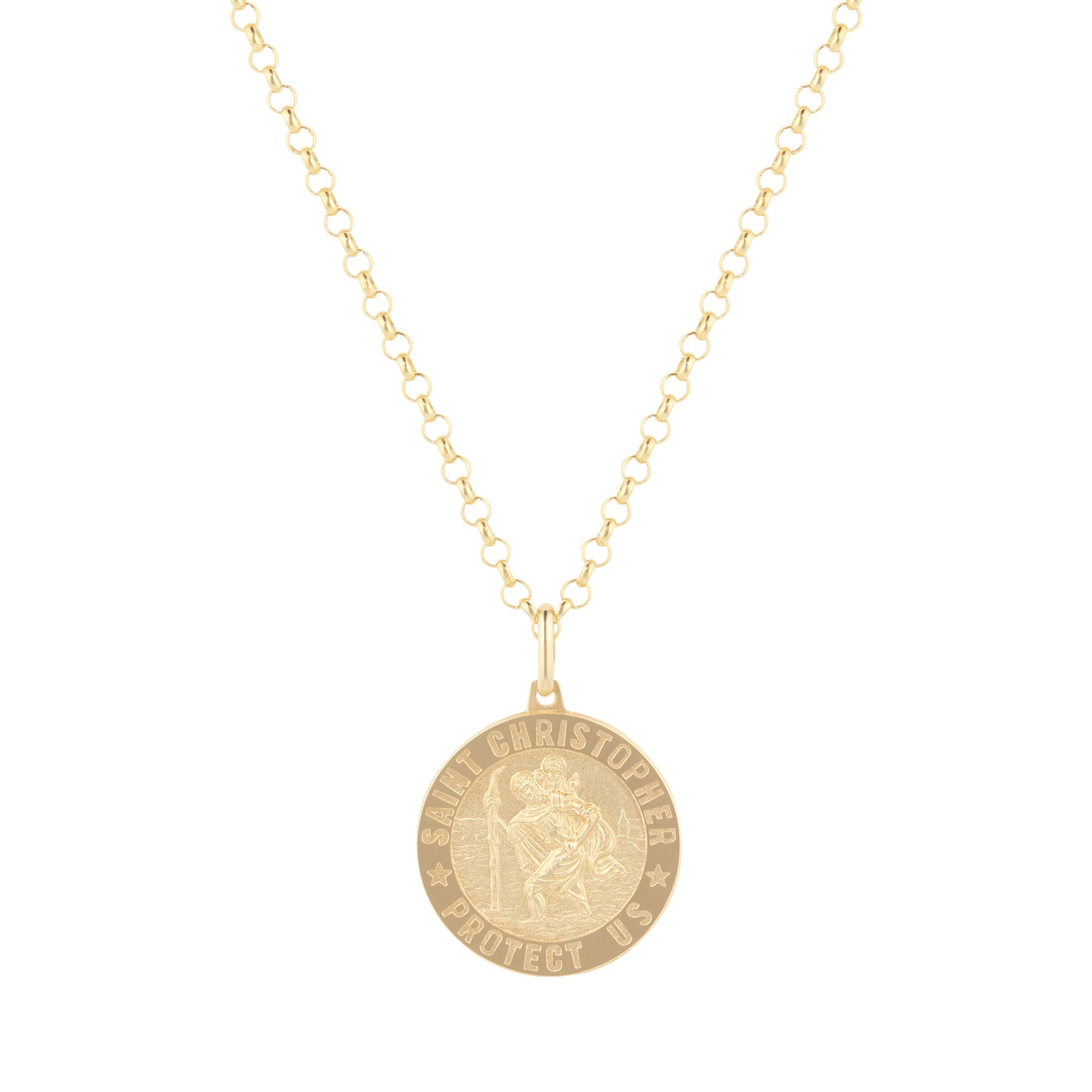 Goldsmiths 9ct Yellow Gold Large St Christopher Goldsmiths 9ct Yellow Gold Large St Christopher