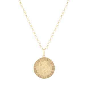 Goldsmiths 9ct Yellow Gold Large St Christopher