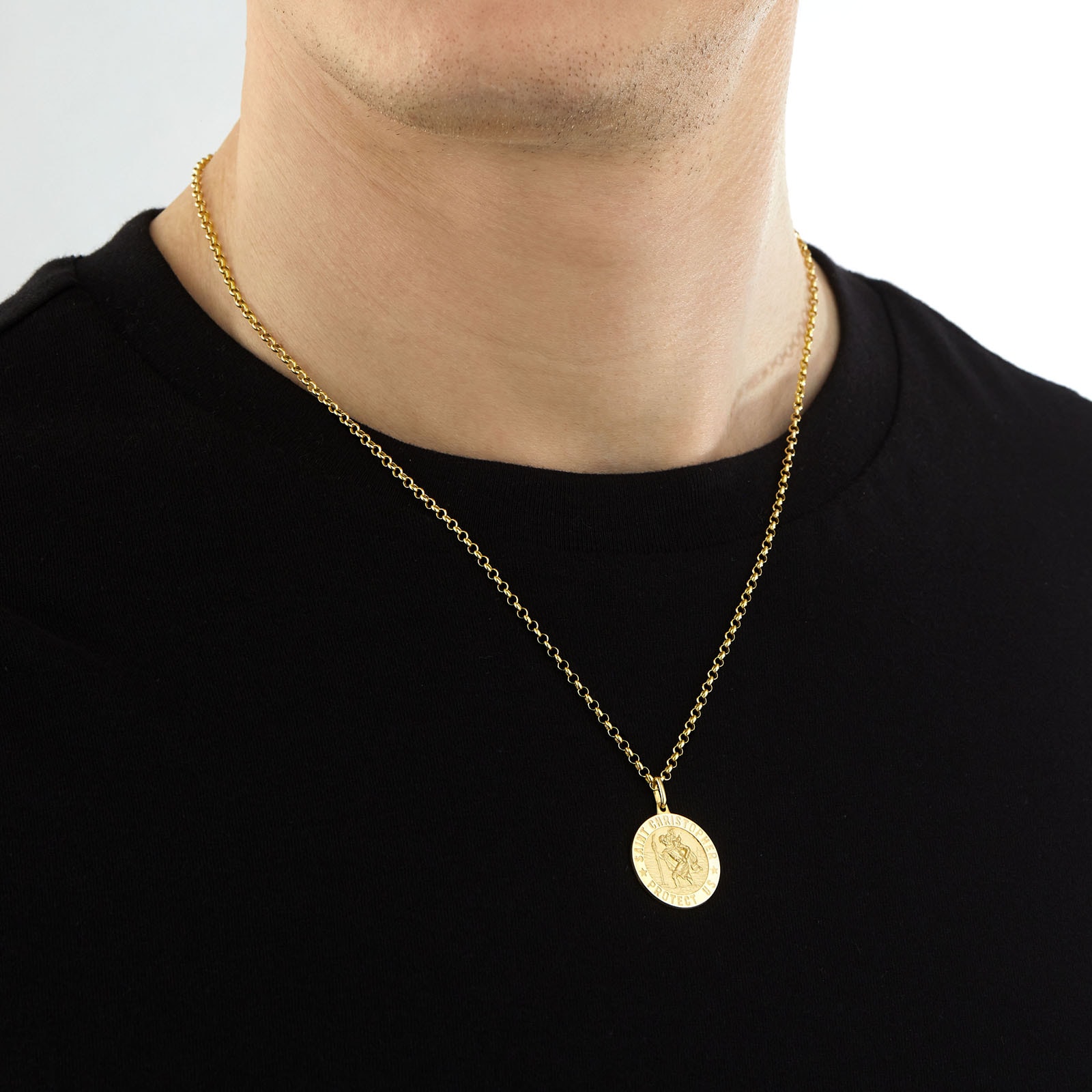 Goldsmiths 9ct Yellow Gold Large St Christopher Goldsmiths 9ct Yellow Gold Large St Christopher
