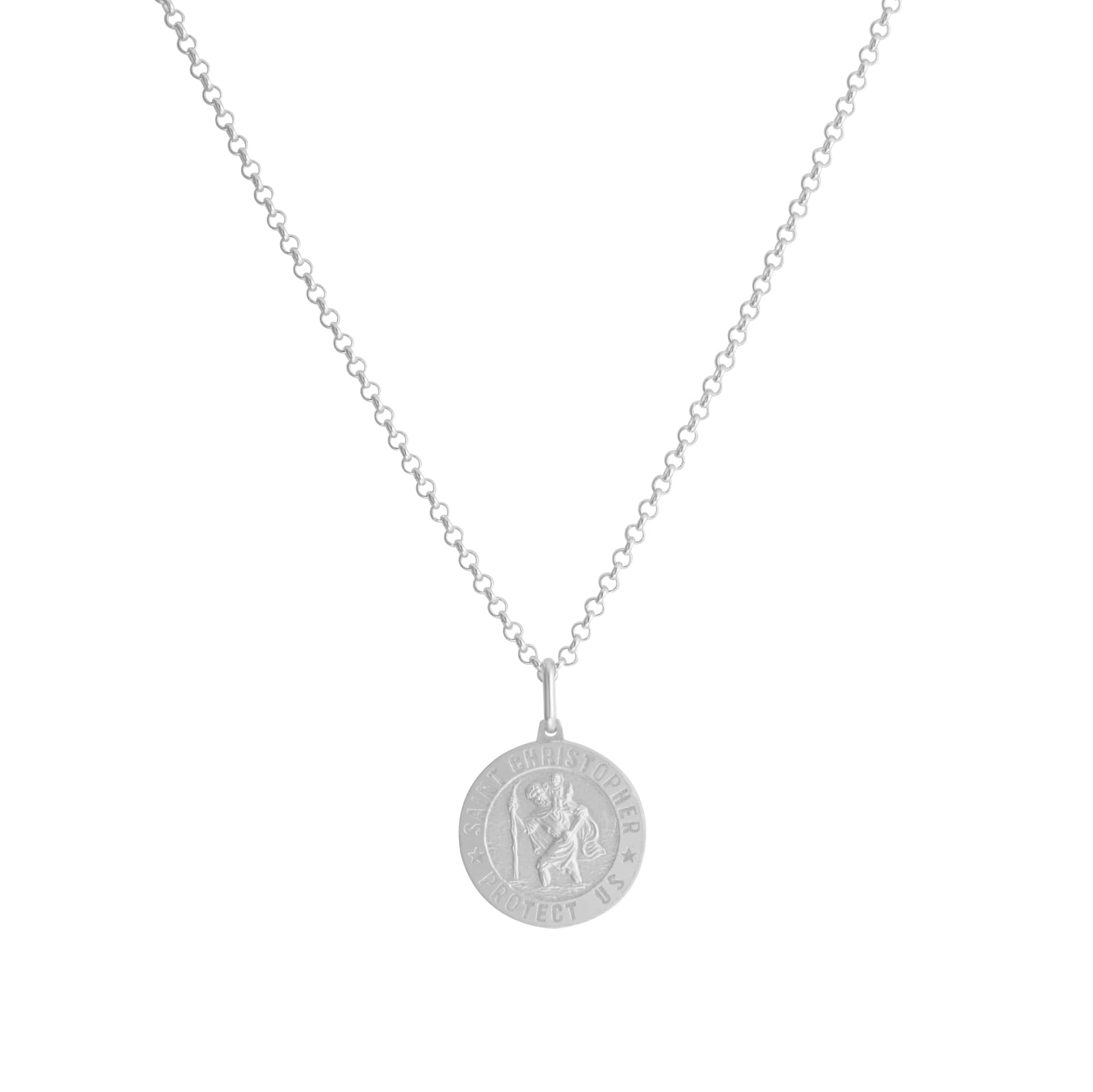 Goldsmiths Sterling Silver Large St Christopher Pendant Goldsmiths Sterling Silver Large St Christopher Pendant
