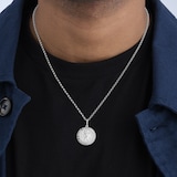 Goldsmiths Sterling Silver Large St Christopher Pendant