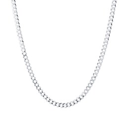 14300001 - Sterling Silver 5mm Mens Curb Chain Bracelet