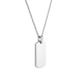 Goldsmiths Sterling Silver Black Ruthenium Plated Dog Tag Necklace