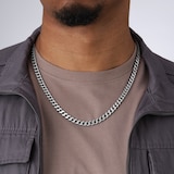 Goldsmiths Sterling Silver Antique Plated Curb Chain