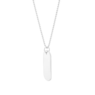 Goldsmiths Sterling Silver Double Dog Tag Beaded Chain Necklace Goldsmiths Sterling Silver Double Dog Tag Beaded Chain Necklace