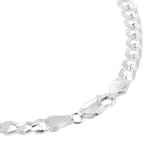 Goldsmiths Sterling Silver 5mm Flat Square Link Curb Chain Necklace