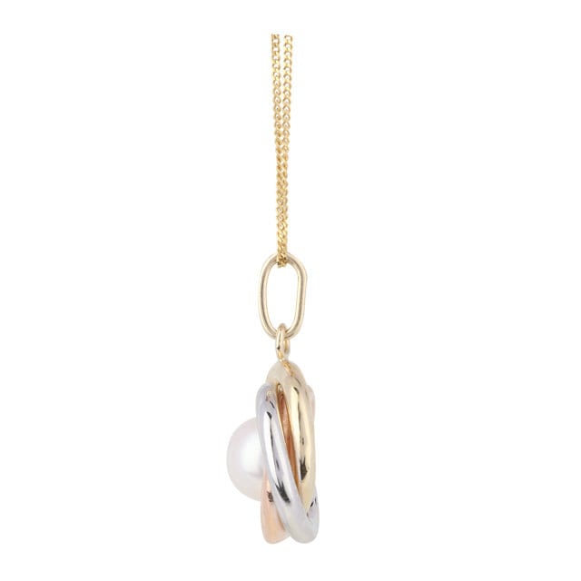 Goldsmiths 9ct Three Colour Gold Knot Pendant