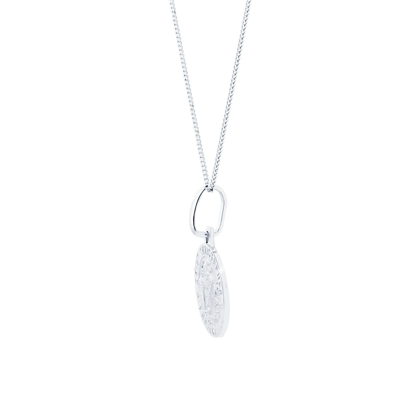 Goldsmiths 9ct White Gold St Christopher Pendant