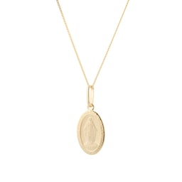 14400137 - 9ct Yellow Gold Oval Mary Pendant