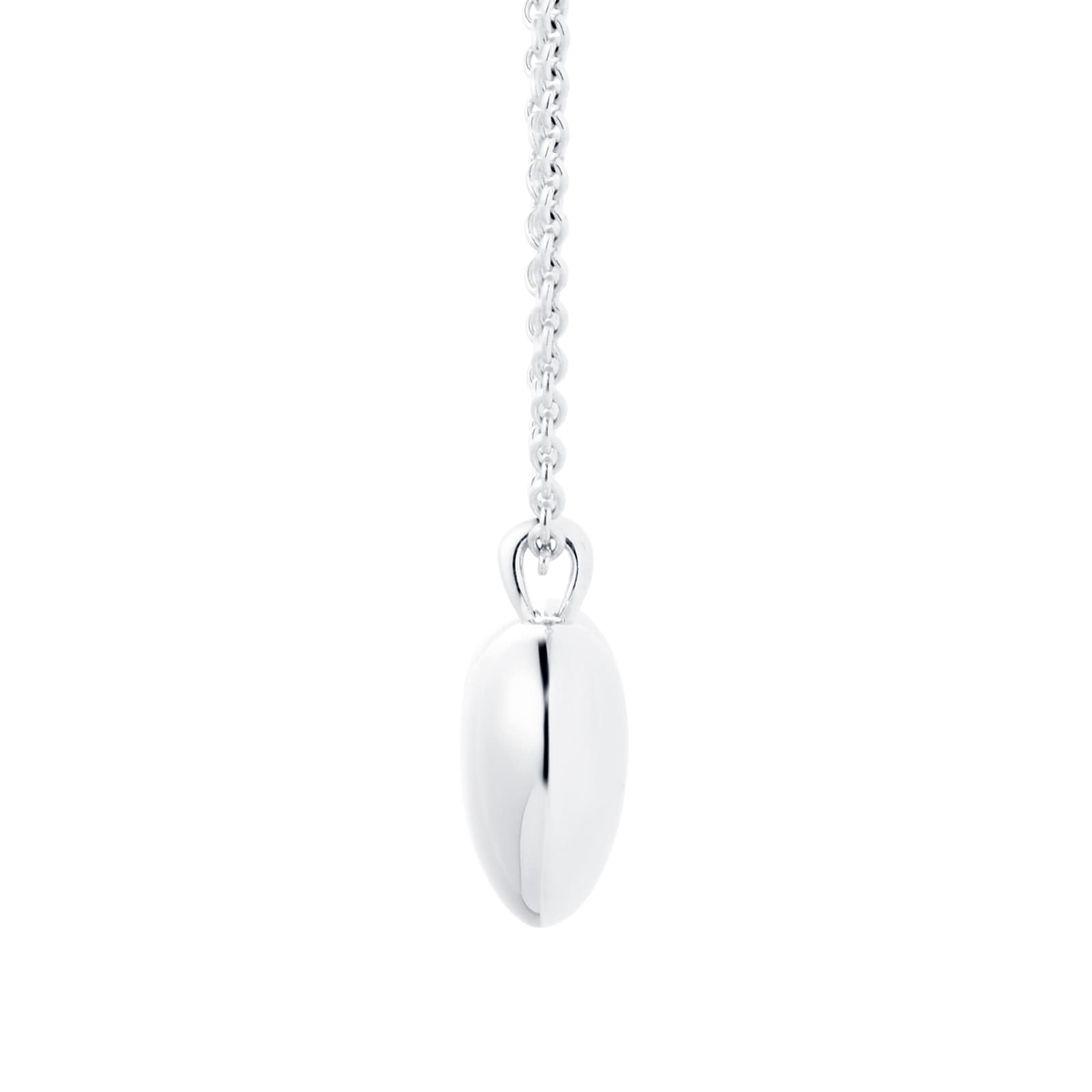 Mappin & Webb Fortune 18ct White Gold Plain Heart Pendant Mappin & Webb Fortune 18ct White Gold Plain Heart Pendant