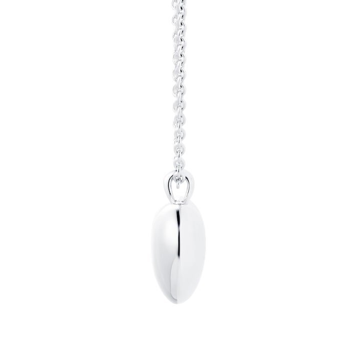 Mappin & Webb Fortune 18ct White Gold Plain Heart Pendant