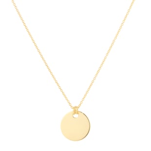 Goldsmiths 9ct Yellow Gold 15mm Disc With Triple Rings