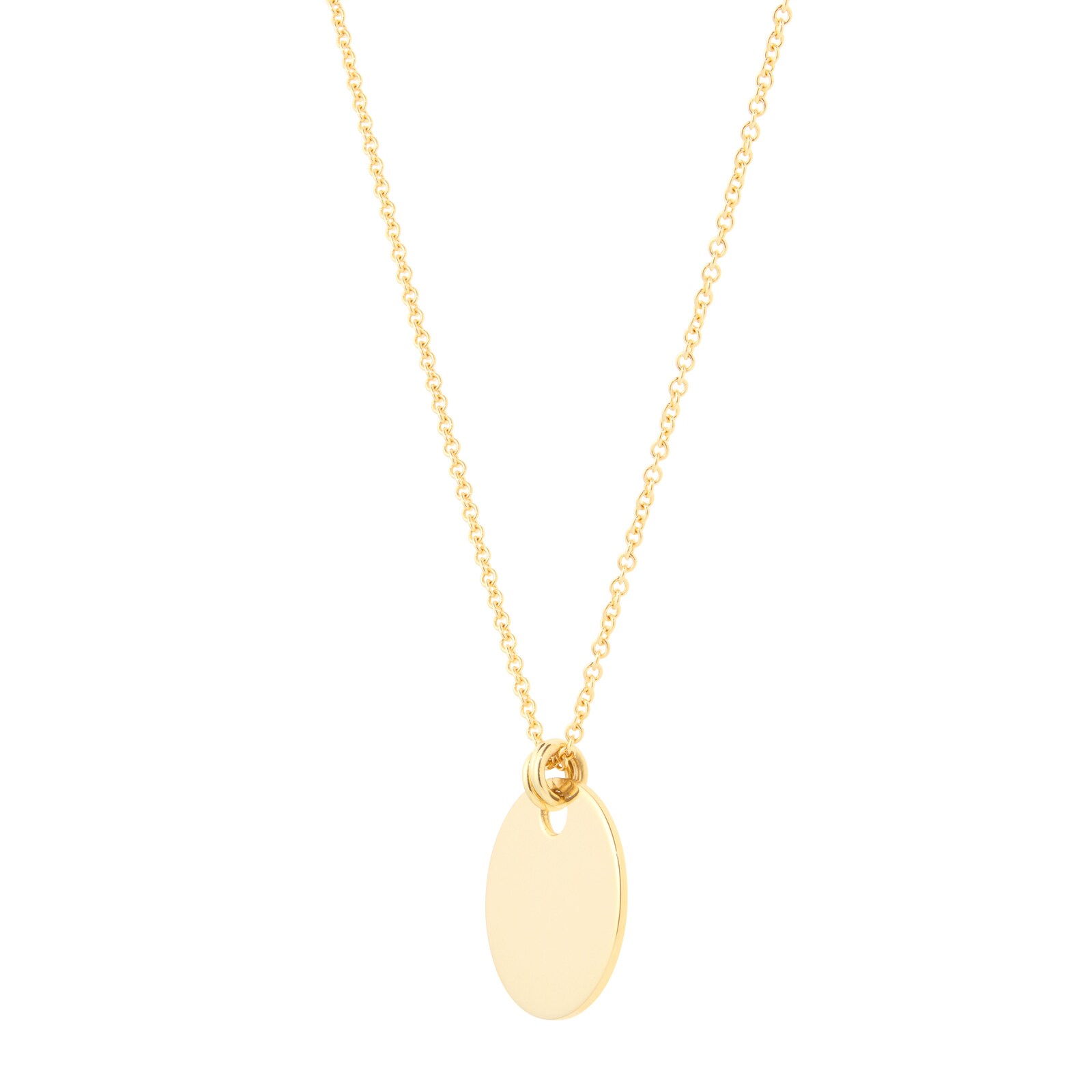 Goldsmiths 9ct Yellow Gold 15mm Disc With Triple Rings Goldsmiths 9ct Yellow Gold 15mm Disc With Triple Rings