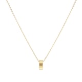 Goldsmiths 9ct Yellow Gold Small Ridge Circle Pendant