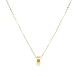 14400140 - 9ct Yellow Gold Small Ridge Circle Pendant