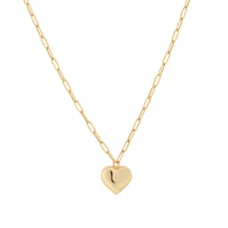 14400141 - 9ct Yellow Gold Puff Heart Paperlink Chain Necklace