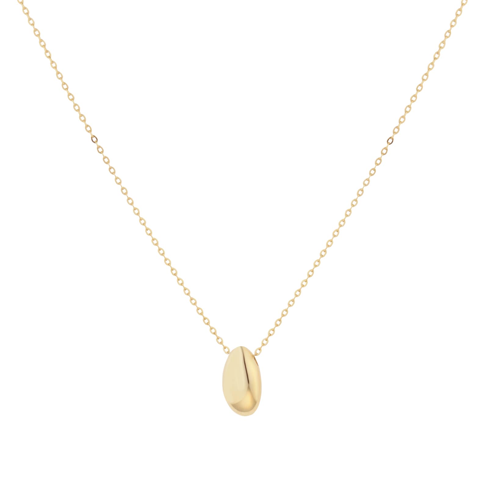 Goldsmiths 9ct Yellow Gold Oval Dome Pendant