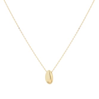 Goldsmiths 9ct Yellow Gold Oval Dome Pendant