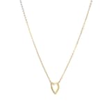 Goldsmiths 9ct Yellow Gold Diamond Cut Heart Pendant