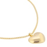 Goldsmiths 9ct Yellow Gold 16x18 Puff Heart Pendant