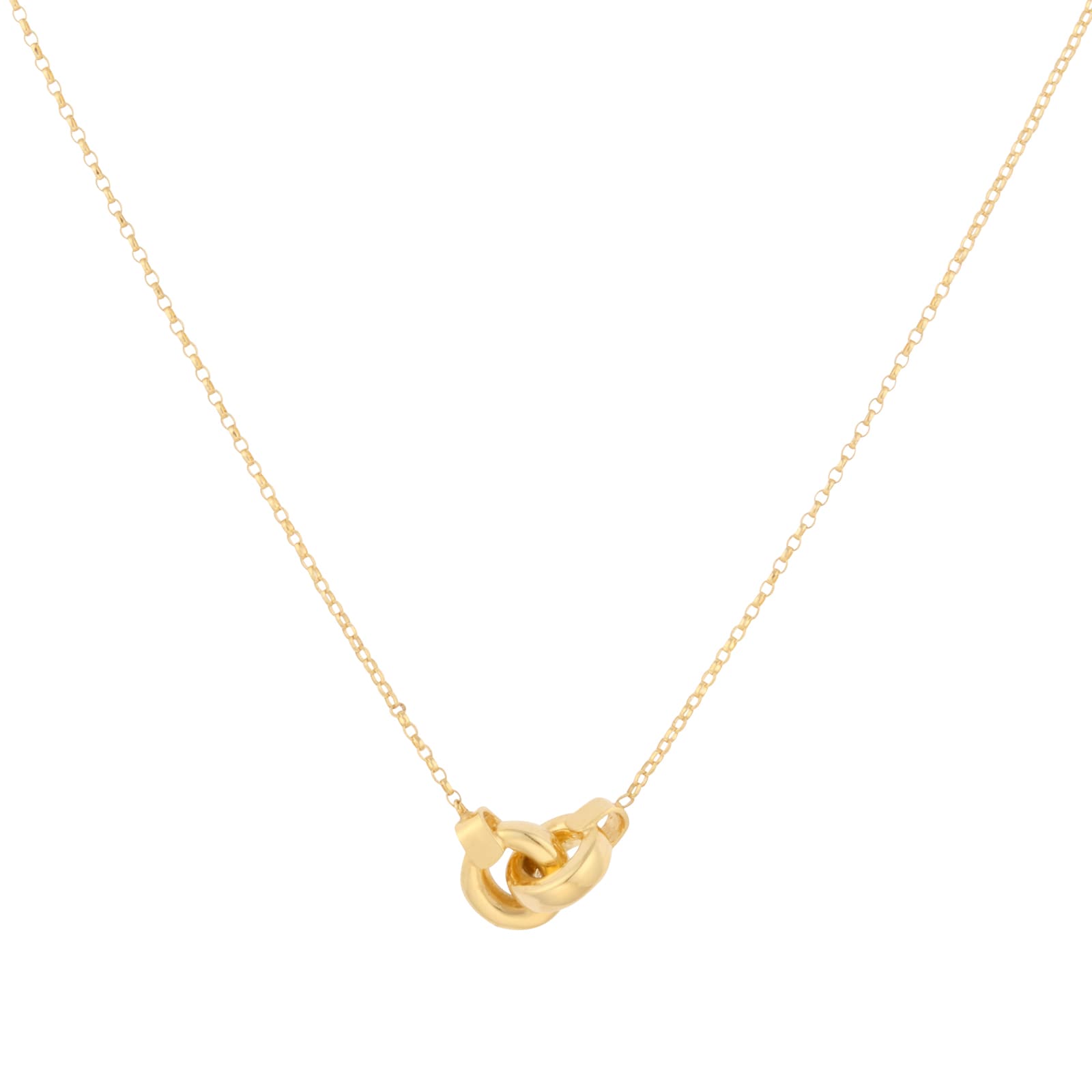 Goldsmiths 9ct Yellow Gold Interlinked Circle Necklace