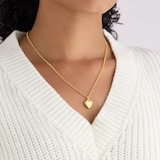Goldsmiths 9ct Yellow Gold Puff Heart Pendant