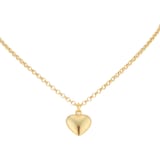 Goldsmiths 9ct Yellow Gold Puff Heart Pendant