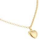 Goldsmiths 9ct Yellow Gold Puff Heart Pendant