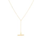 Goldsmiths 9ct Yellow Gold Small T-Bar Necklace