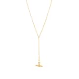 Goldsmiths 9ct Yellow Gold Small T-Bar Necklace