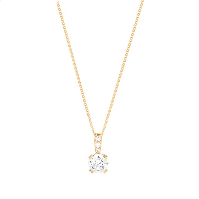 Goldsmiths 9ct Yellow Gold Cubic Zirconia Pendant