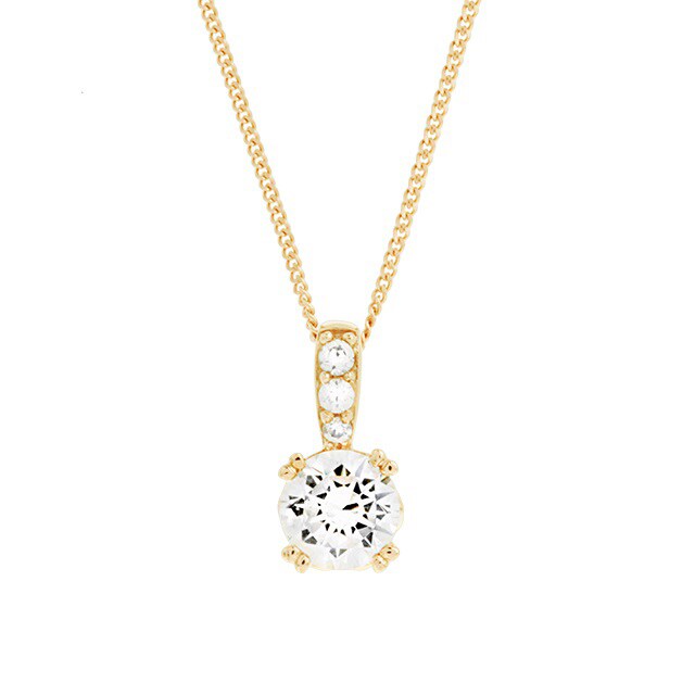 Goldsmiths 9ct Yellow Gold Cubic Zirconia Pendant