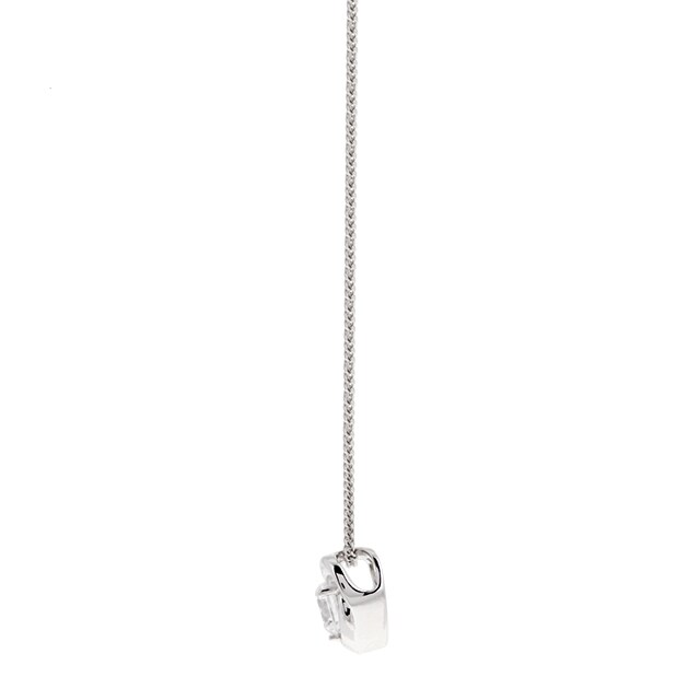 Goldsmiths 9ct White Gold Cubic Zirconia Heart Pendant