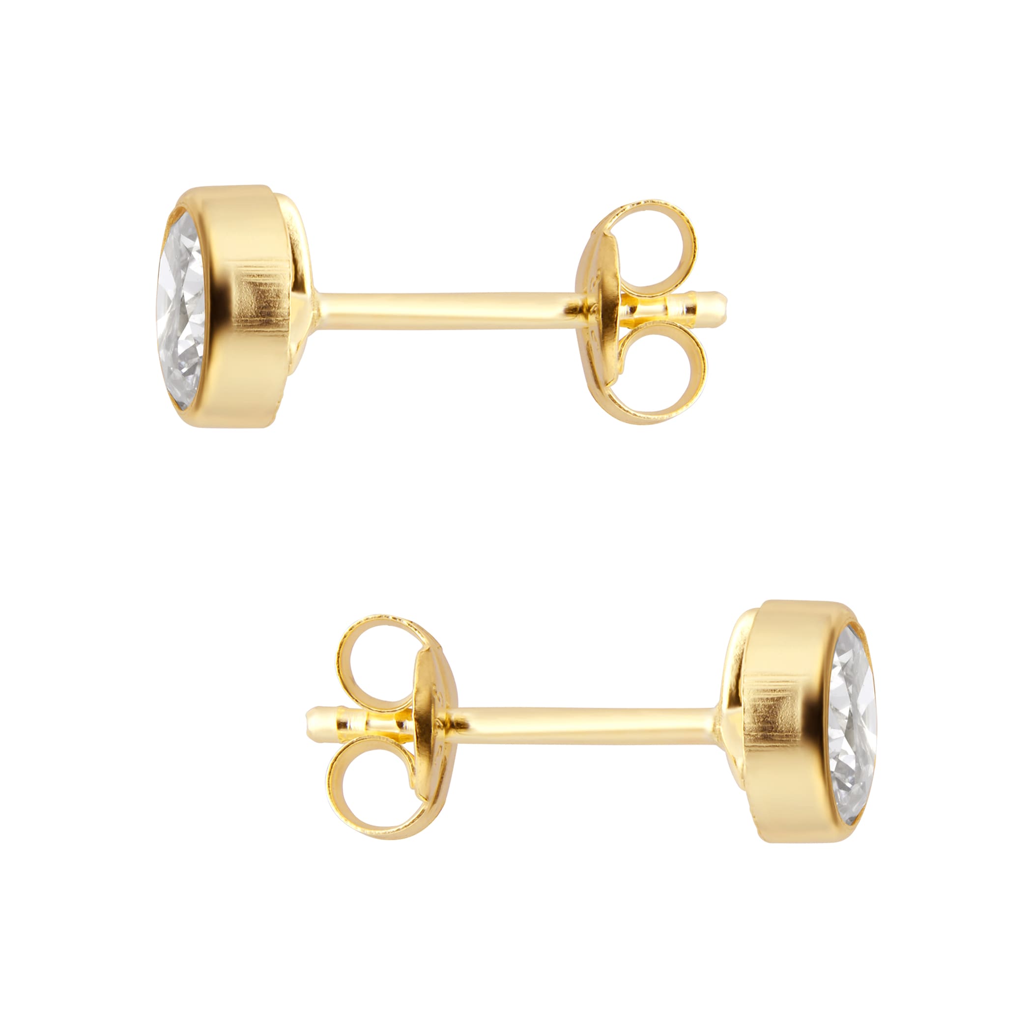 Goldsmiths 9ct Yellow Gold Bezel Set Pendant & Earring Set