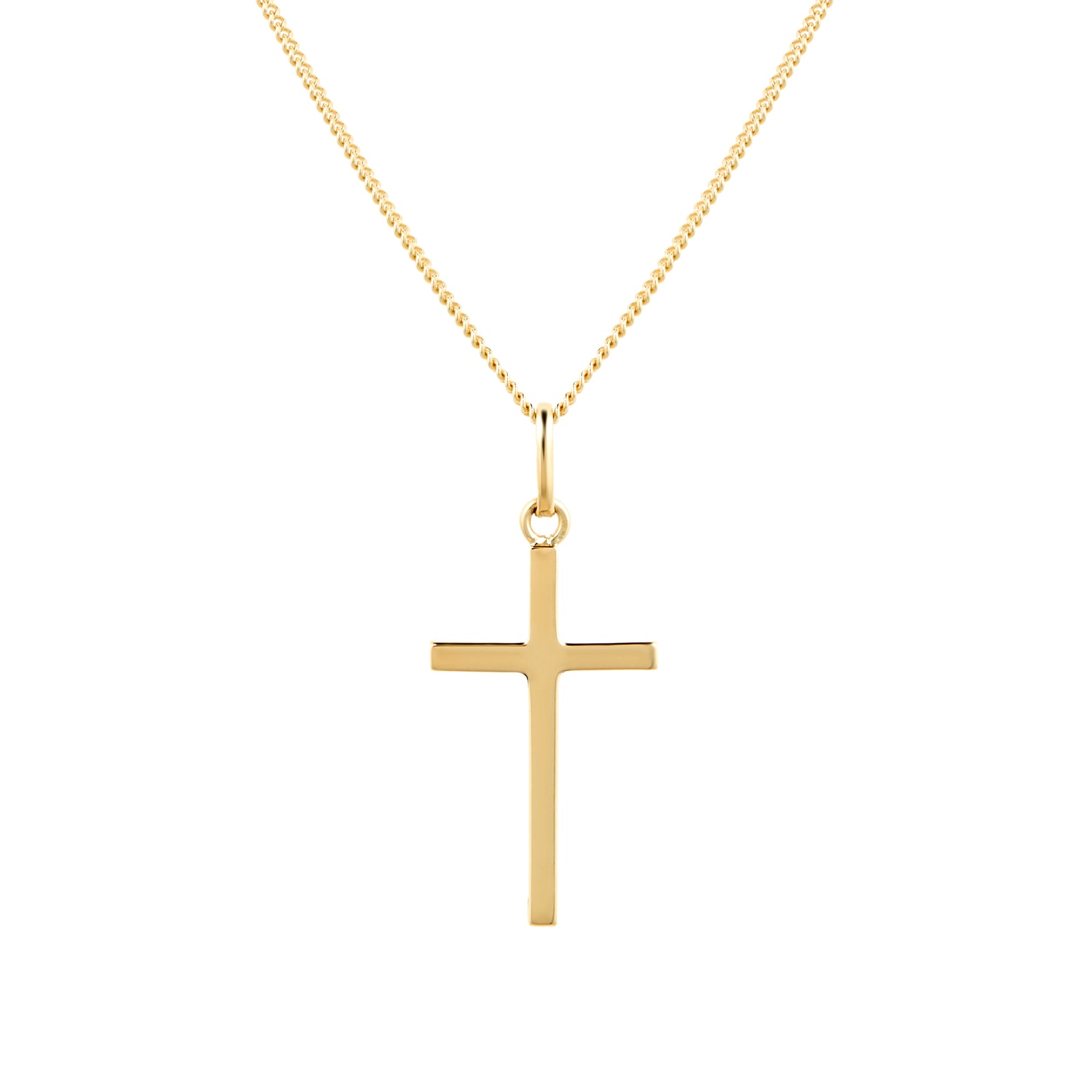 Diamond Cross Pendant Necklace 2-1/2 ct tw Round 14K Yellow Gold 18