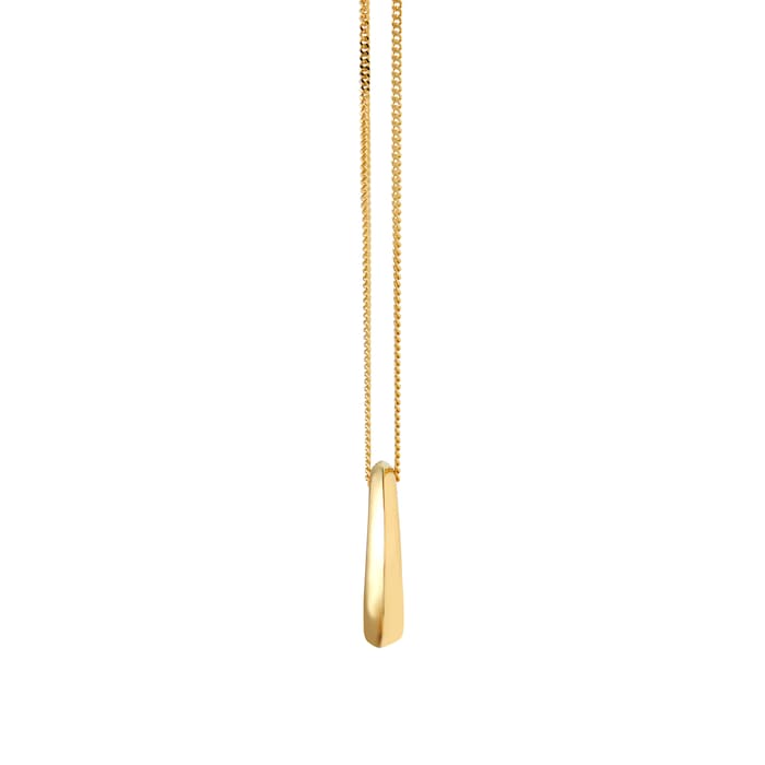 Goldsmiths 18ct Yellow Gold Open Heart Floating Pendant