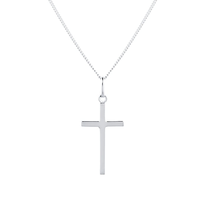 Goldsmiths 18ct White Gold Cross Pendant