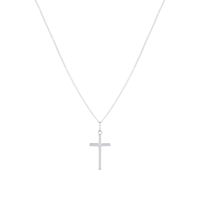 Goldsmiths 18ct White Gold Cross Pendant EW12FCGS18CR43 | Goldsmiths