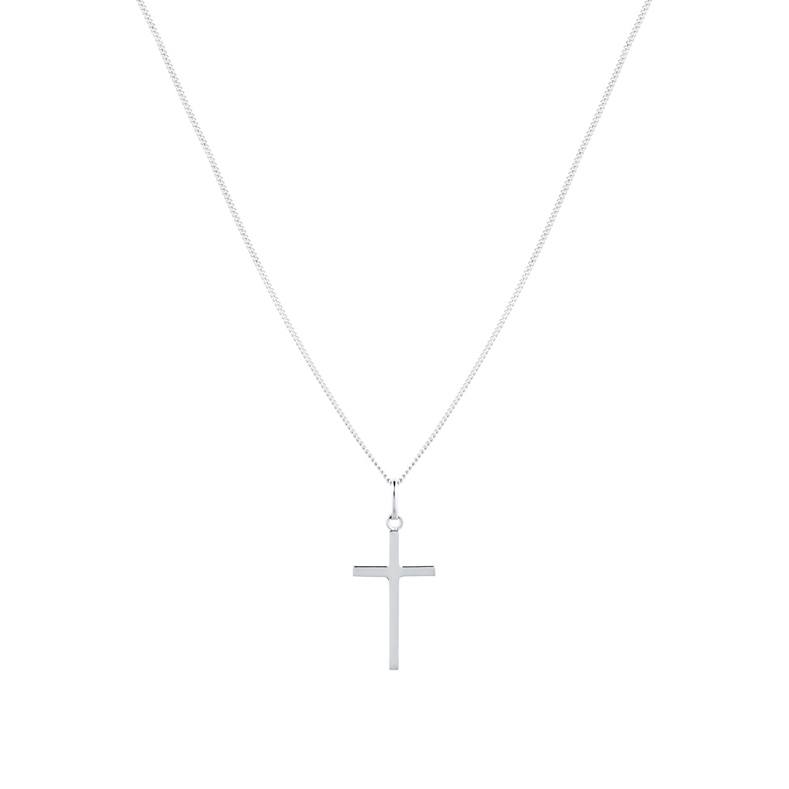 Goldsmiths 18ct White Gold Cross Pendant EW12FCGS18CR43 Goldsmiths