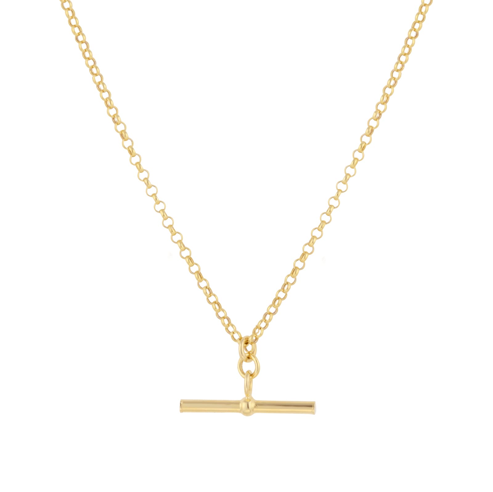 Goldsmiths 9ct Yellow Gold T-Bar Pendant