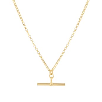 9ct Yellow Gold T-Bar Pendant