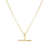 Goldsmiths 9ct Yellow Gold T-Bar Pendant