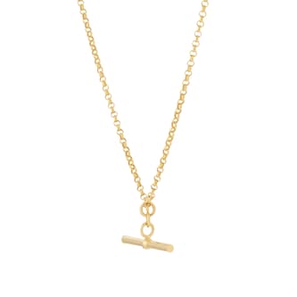 Goldsmiths 9ct Yellow Gold T-Bar Pendant